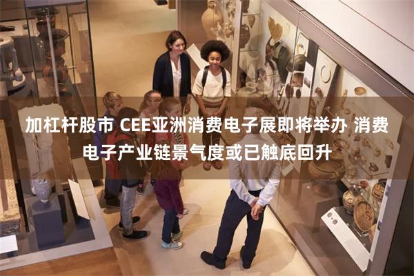 加杠杆股市 CEE亚洲消费电子展即将举办 消费电子产业链景气度或已触底回升