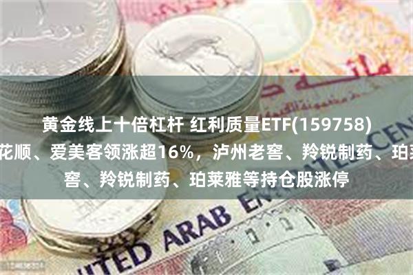 黄金线上十倍杠杆 红利质量ETF(159758)盘中涨超7%！同花顺、爱美客领涨超16%，泸州老窖、羚锐制药、珀莱雅等持仓股涨停