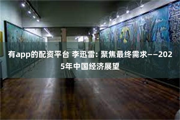 有app的配资平台 李迅雷: 聚焦最终需求——2025年中国经济展望