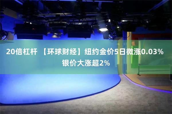 20倍杠杆 【环球财经】纽约金价5日微涨0.03% 银价大涨超2%